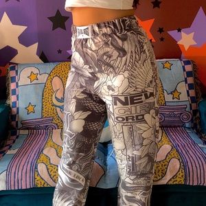 "Tattoo Print Joggers" Dolls Kill